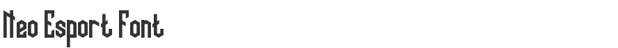 Neo Esport Font