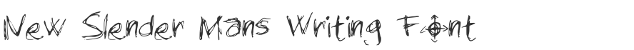 New Slender Mans Writing Font