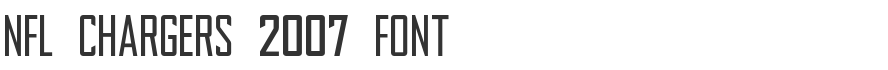 NFL Chargers 2007 Font