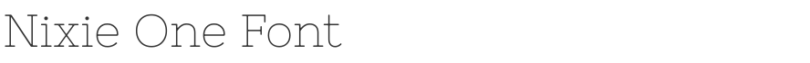 Nixie One Font