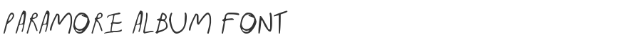 Paramore Album Font