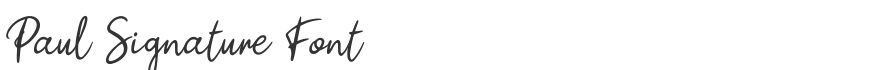 Paul Signature Font