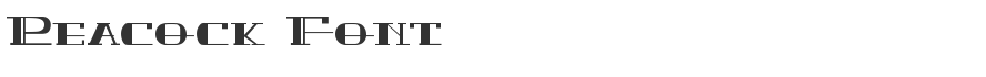 Peacock Font