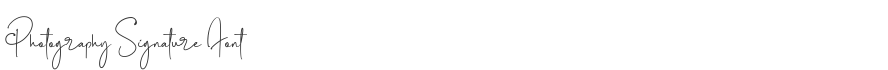 Photography Signature Font