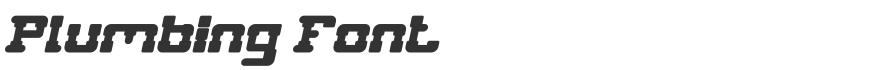 Plumbing Font