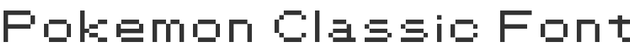 Pokemon Classic Font