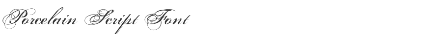 Porcelain Script Font