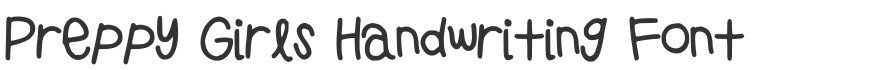 Preppy Girls Handwriting Font