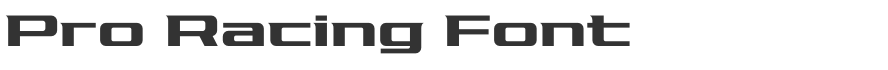 Pro Racing Font