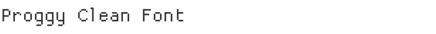 Proggy Clean Font