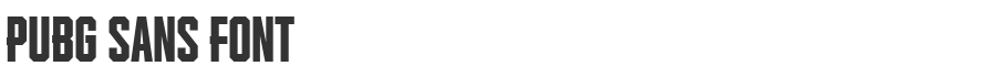 Pubg Sans Font