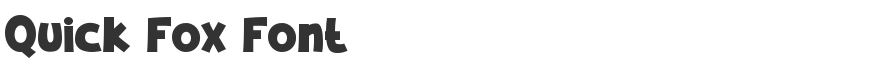 Quick Fox Font