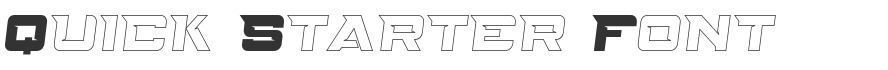 Quick Starter Font