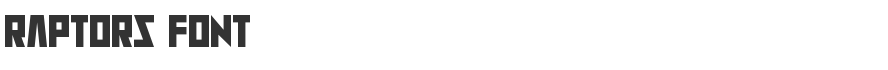 Raptors Font