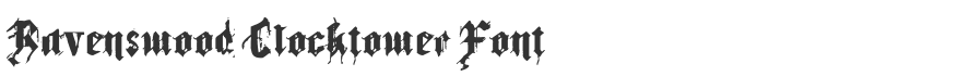 Ravenswood Clocktower Font