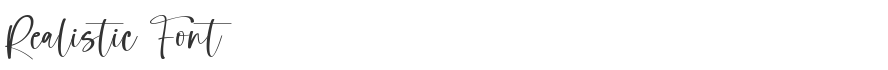 Realistic Font