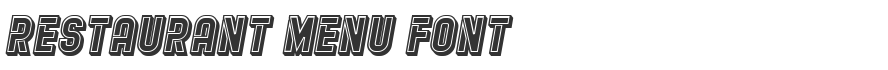 Restaurant Menu Font