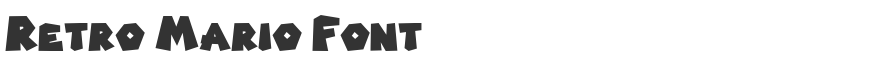 Retro Mario Font