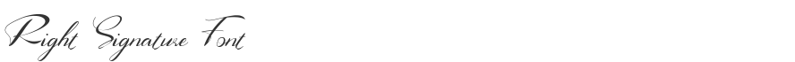 Right Signature Font