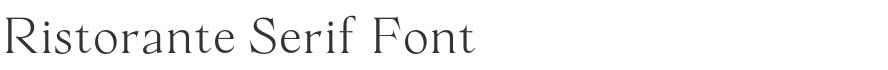 Ristorante Serif Font
