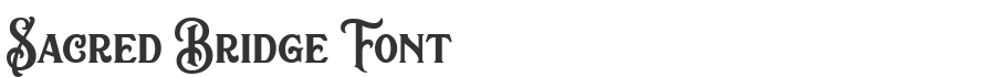 Sacred Bridge Font