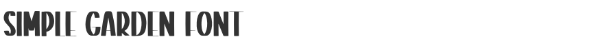 Simple Garden Font
