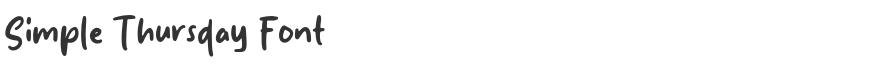 Simple Thursday Font