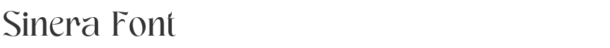 Sinera Font