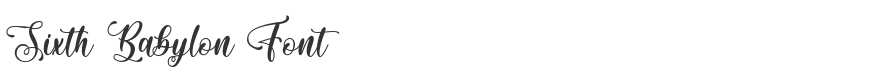 Sixth Babylon Font