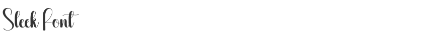 Sleek Font