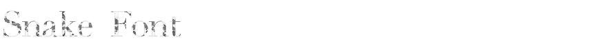 Snake Font