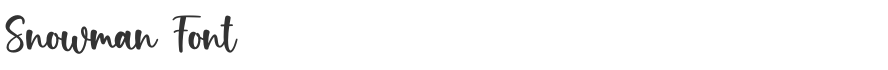 Snowman Font