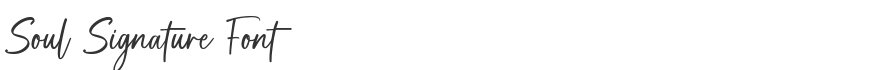 Soul Signature Font