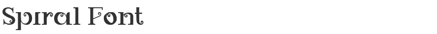 Spiral Font