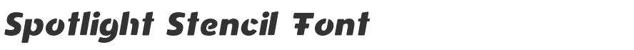 Spotlight Stencil Font