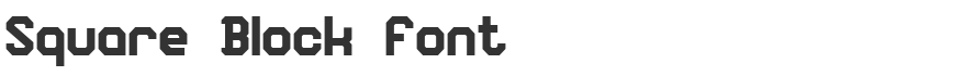 Square Block Font