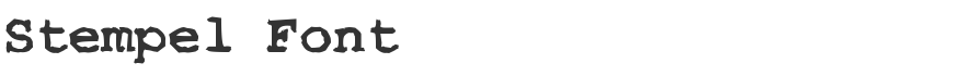Stempel Font