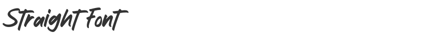 Straight Font