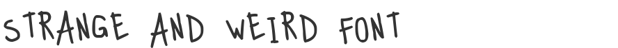 Strange And Weird Font