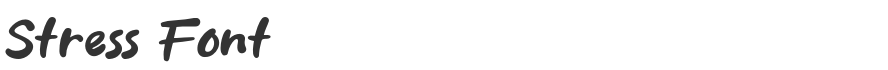 Stress Font