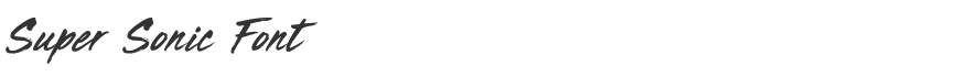 Super Sonic Font