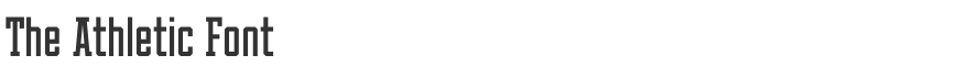 The Athletic Font