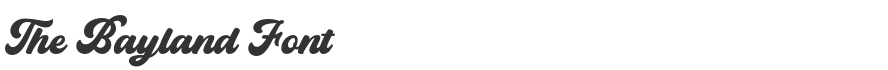The Bayland Font