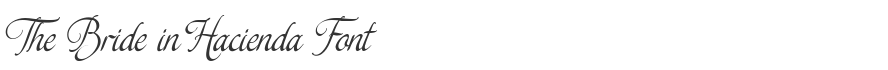 The Bride in Hacienda Font