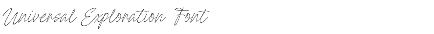Universal Exploration Font