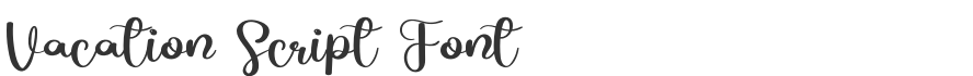Vacation Script Font