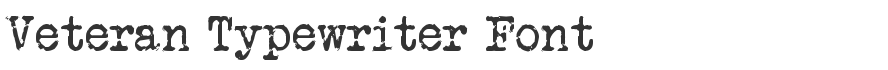 Veteran Typewriter Font