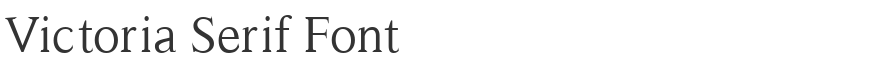 Victoria Serif Font
