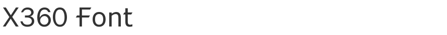 X360 Font