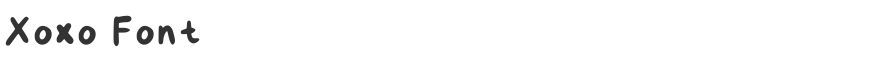 Xoxo Font
